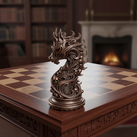 Gothic Chess Set STL | Skull Dragon Knight Pieces (digital Download) - Etsy