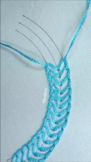 🔥Viral border lace hand embroidery🩵🧵🪡