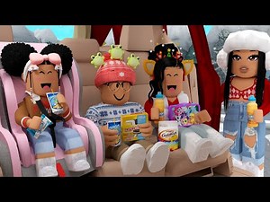 FIRST DAY Of CHRISTMAS Break! * Sledding & Ice Skating* | Bloxburg Family Roleplay