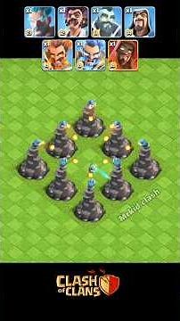Level 1 Wizard Towers vs Wizard Family | Clash of clans