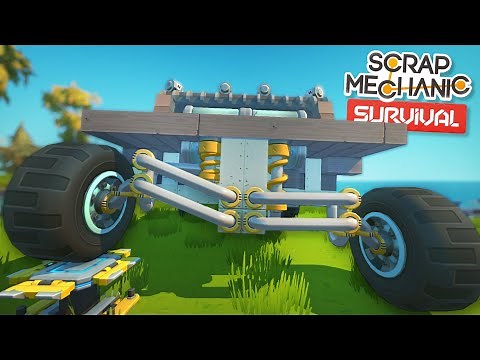 Upgrading to Double Wishbone Suspension! - Scrap Mechanic Survival Mode #35
