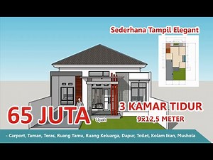 Model rumah minimalis 2020 3 Kamar Tidur 9x12 Meter