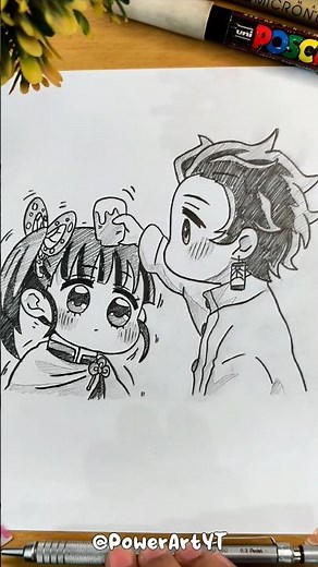 Tanjiro x Kanao drawing! #howtodraw #イラスト #イラストメイキング