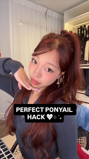 JASMINE LE on Instagram: "HOW TO DO A PERFECT BOUNCY PONYTAIL even if u have thin hair & balding like me 💔 this hack saved my life i stg #hairtutorial #hairhack #ponytail #volumehair"