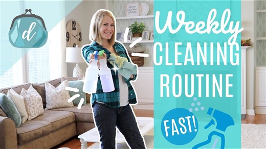 Clean my whole house with me! 💙 Fast & organized weekly cleaning routine motivation
