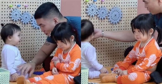 Xem clip con gái 3 tuổi dỗi bố, dân mạng cảm thán: 'Đàn ông tuổi nào cũng khổ'