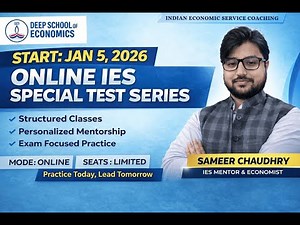 [2026] Indian Economics Services Tests Series by Sameer Sir