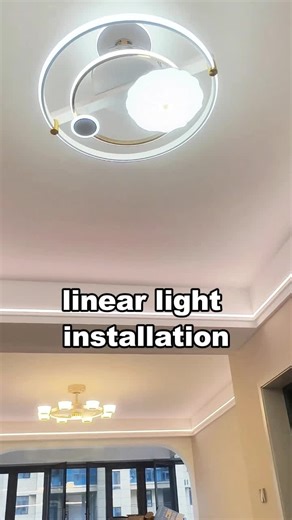 Alead Lighting on Instagram: "Living room ceiling linear light installation. #lamp #light #led #smarthome #lightingdecor #homedecor #lightingdesign #lampdesign #interiordesign #lampfactory #ledstriplights #ledstrips #diy #installation #designer #architect #architecture #instagood #home #atmosphere #aleadhome #aleadlighting"