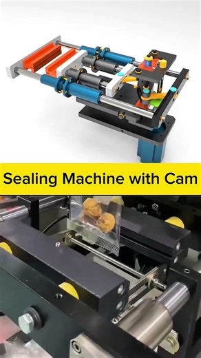 Precision Sealing Machine with Cam Mechanism 🛠️ | Industrial Engineering #shorts