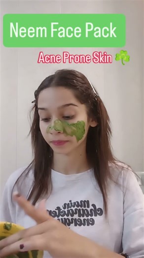 Neem Face Pack for Acne Prone Skin ✨✨ #youtubeshorts #skincareroutine