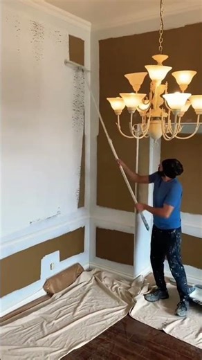 How to Paint a Tall Wall Like a Pro 🏡🤍