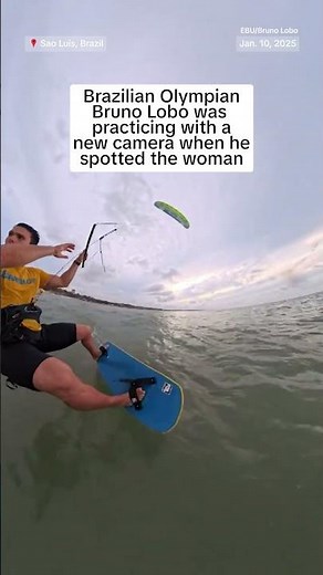 An Olympic kitesurfer rescued a woman who appeared to be drowning at sea