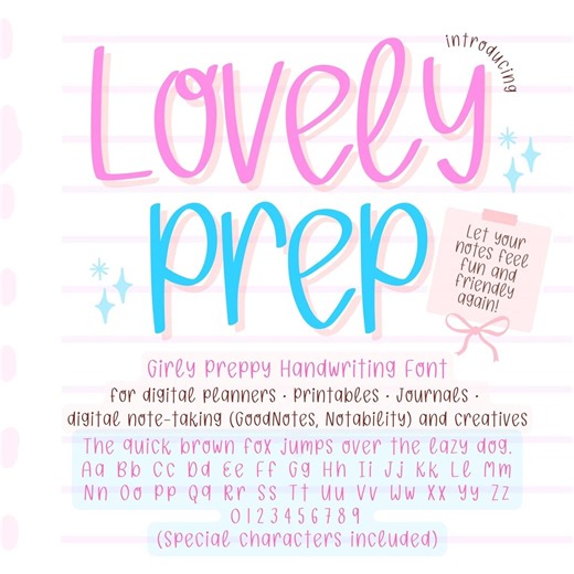 Neat Handwritten Font, Clean Preppy Handwriting Font for Planner, Goodnotes, Teacher Printables & Canva | Lovelyprep - Etsy