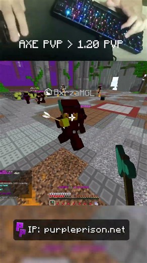 If you’re interested in joining yourself. IP: purpleprison.net #minecraft #pvp #gaming