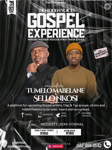 Tumelo Mabalane Live on 31st October: Buy Your Tickets Now!