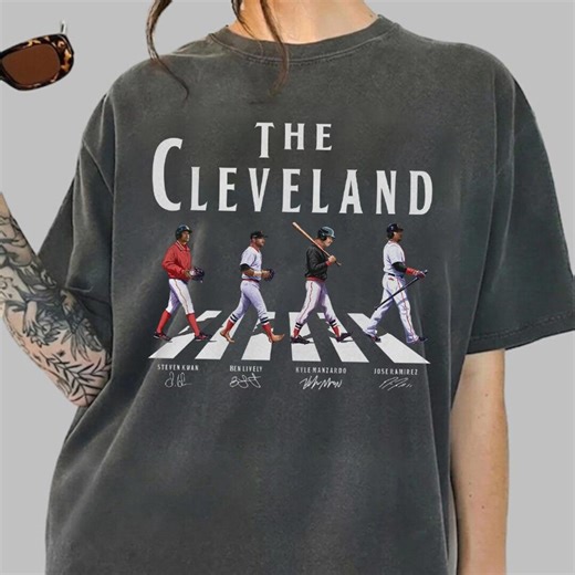 Cleveland Walking Road Baseball Comfort Color Shirt, Gift for Fan Unisex - Etsy