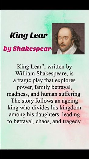 King Lear Summary in 1 Minute | Shakespeare’s Most Powerful Tragedy