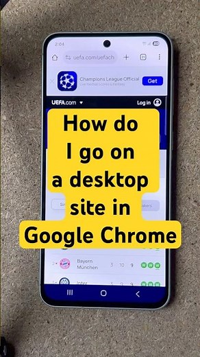 How do I go on a desktop site in Google Chrome