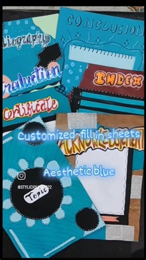 Fill in sheets. ....aesthetic blue