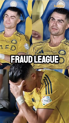 Ronaldo's reaction after getting robbed of the league again. 😳💔
