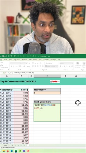 11 reactions | Top 3 in one cell! #excel #formula #rankformulainexcel | Chandoo.org | Facebook