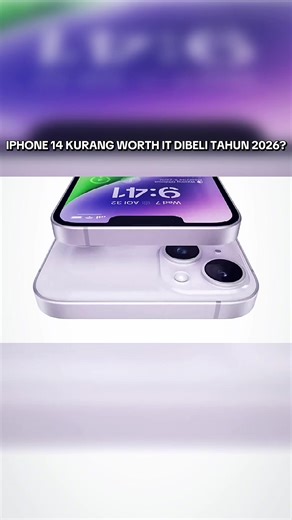 Alasan iPhone 14 masih layak dibeli 1.Performa masih kencang iPhone 14 memakai chip A15 Bionic, yang masih sangat kuat untuk: •game berat •multitasking •editing foto/video ringan Jadi untuk penggunaan harian masih sangat lancar. #ip14 #fyp #4u #xyzbca 2.Update iOS masih lama Apple biasanya memberi update sekitar 5–6 tahun, jadi iPhone 14 masih bisa update iOS beberapa tahun ke depan. 3.Kamera masih bagus Kamera iPhone 14 masih mendukung: •Action Mode (video stabil) •Cinematic Mode 4K Jadi masih 