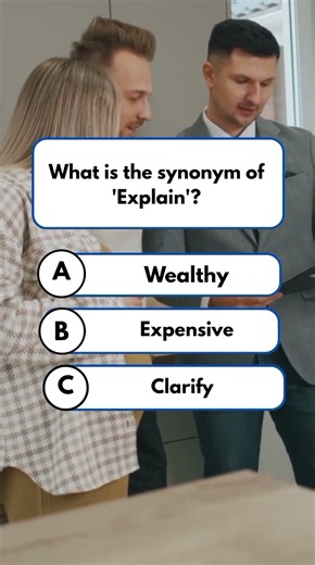 what is the synonym of explain?#quiz #fun #brainteasers #puzzle