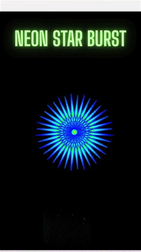 Neon Star Burst ✨ Python Animation #shorts #html #webdevelopment #coding