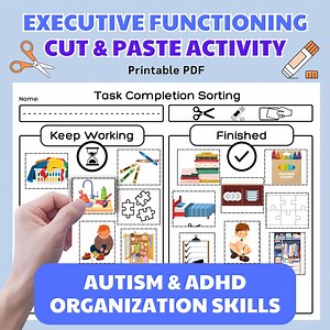 Executive Functioning Sorting Activity: Autism Visuals, Task Completion (printable PDF) - Etsy UK