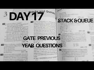 GATE 2026 DS Stack and Queue PYQ's | Day 17