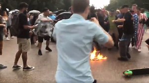 2 arrested after flag burning caught on camera in D.C. on Fourth of July