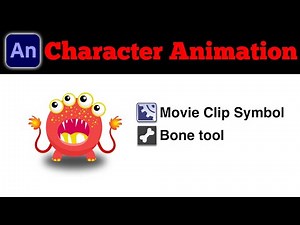 Character Animation in Adobe Animate using "Bone tool" and "Movie Clip Symbol".
