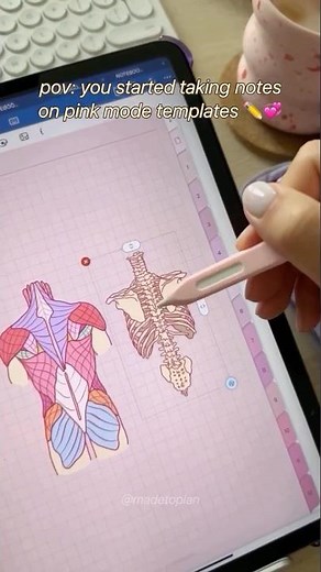 iPad Note-taking - Take Notes with Me , Pink Mode Goodnotes templates ✏️💕 Aesthetic Digital Notes