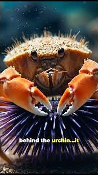 The Carrier Crab Wields a Sea Urchin as a Potent Shield Pretty Amazing!