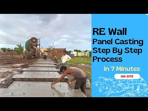RE Wall Panel Casting Process | On Site