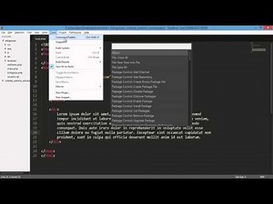 Configurando o editor Sublime Text 3, snippets e plugins