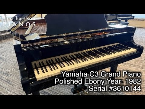 Yamaha Grand Piano, Polished Ebony Model C3 PE from 1982