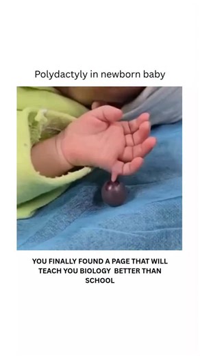 BIOLOGY | HEALTH | MEDICAL | Polydactyly in a newborn baby refers to the presence of extra fingers or toes. It's a common congenital condition where a baby is born with... | Instagram
