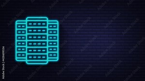 Technology icon on white background. Information technology. Digital communication. Device icon. Global network connection. Motion graphics.