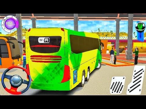 Coach Bus Driving Sim Game! New 3D US City Bus Driving 3D Game Bast Bus Drive; Real Android Gameplay