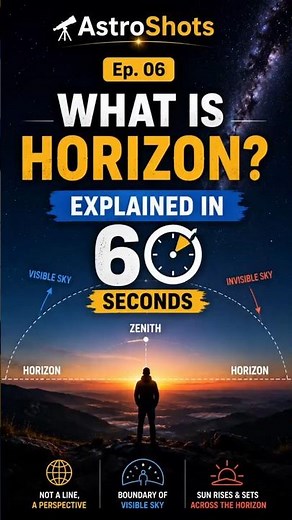 🪐AstroShots Ep.06 What is #Horizon 🌄 Explained in 60 Seconds #astronomy #astrophysics