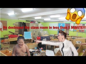 Kid destroys Classroom in under 1 MINUTE!!!