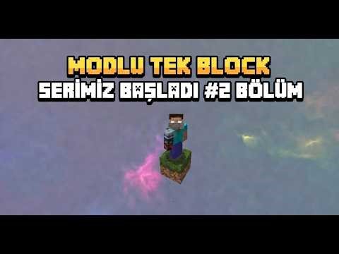 MINECRAFT | Tek Blok Survival ama BU SEFER MODLU! 🔥| Bölüm 2