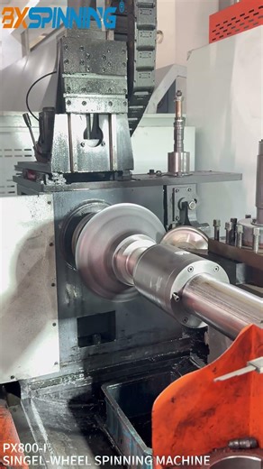 Automatic spinning machine #cncmachine #metalforming #spinningmachine #manufacturing#neckingmachine