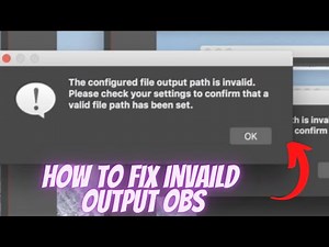 How to fix OBS file output path is invalid issue ? | 100% is working 2022