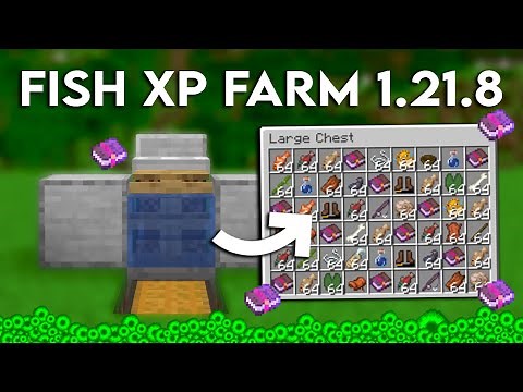 MINECRAFT EASY AUTOMATIC FISH XP FARM 1.21.10 TUTORIAL