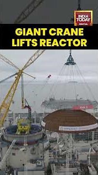 #World’sLargestCrane Installs Reactor Roof at UK’s #HinkleyPoint #NuclearPlant | #shorts