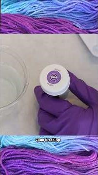 Breaking Violet Icing Color on Yarn; Stunning Separation of Pigments