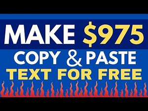Make $975 Copy And Pasting Text FOR FREE (Make Money Online)
