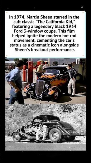Martin Sheen and the Iconic California Kid Ford (1974) 🏎️